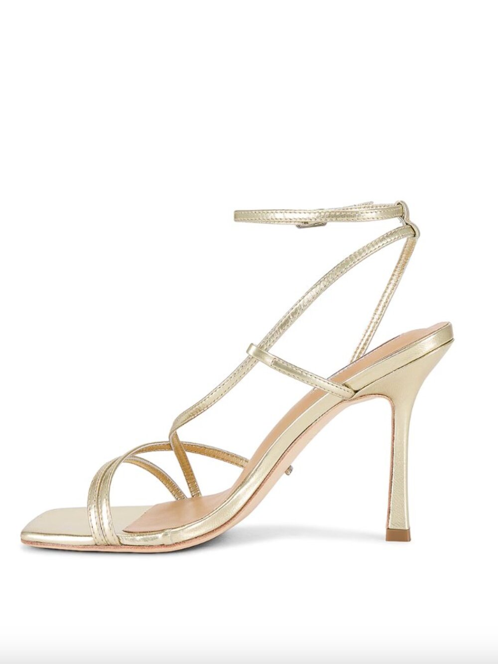 Tony Bianco Franci Sandal in Gold Nappa Metallic Strappy Heels Heeled 7.5 37.5 - Picture 2 of 14